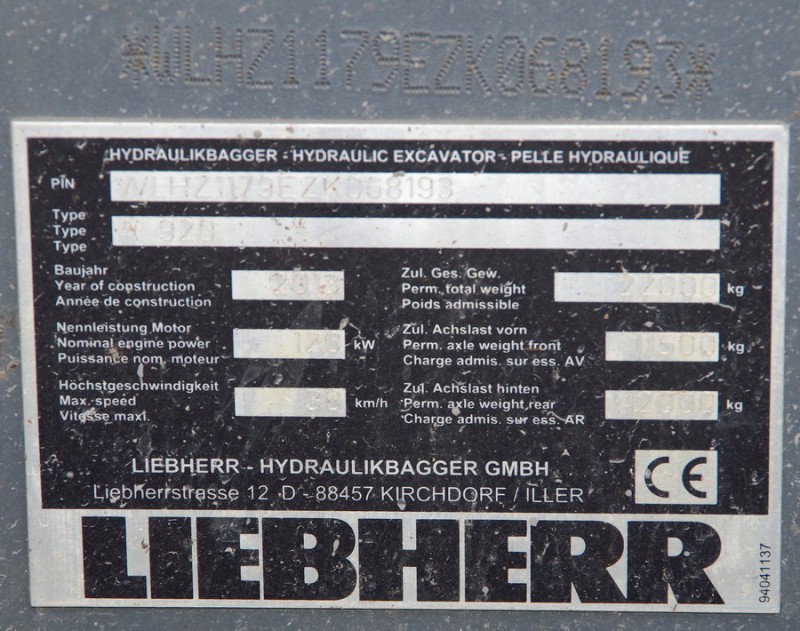 Liebherr A 920 (2018-04-24 Laon) (M loc 15152 (3).jpg (223.06 Kio) Vu 3021 fois Liebherr A 920 (2018-04-24 Laon) (M loc 15152 (3).jpg